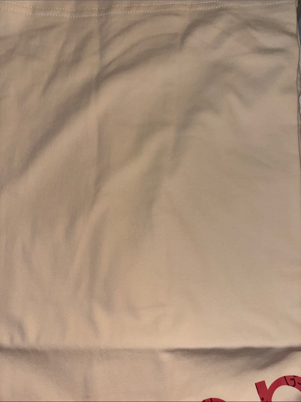 Brand New ! Short Sleeve Logo Tee in Cream and Red . - Picture 3 of 3